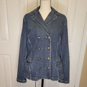 LRL Lauren Jeans Co. Ralph Lauren Denim Blazer Jacket – Size 12